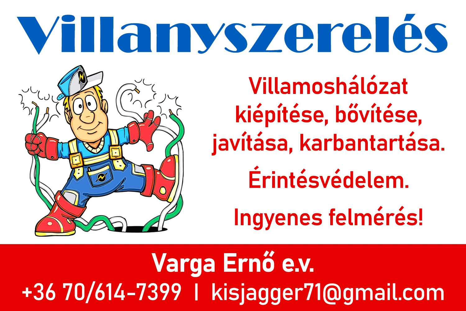 Villanyszerelés - Varga Ernő